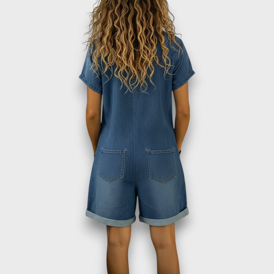Nuría | Mono denim cortos vintage